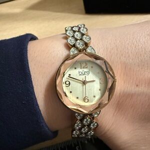 Burgi Women Rose Gold‎ Austrian Crystal Bracelet Watch BUR124RG Miyota Quartz